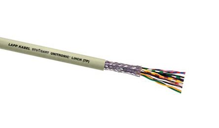 Lapp Twisted Pair Data Cable, 2 Pairs, 0.5 Mm², 4 Cores, 20 AWG, Screened, Grey Sheath