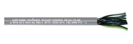 Lapp Câble De Commande ÖLFLEX CONTROL TM 600 V, 4 X 1,5 Mm², 15 AWG Gris, 50m