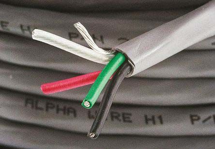 Alpha Wire Câble De Commande Blindé Alpha Essentials 300 V, 4 X 0,35 Mm², 22 AWG, Gaine PVC Gris, 30m