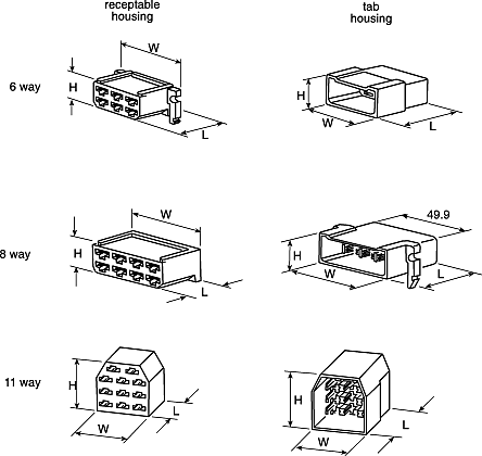 180941-0 | TE Connectivity, AMP FASTIN-FASTON 3 Way Nylon 66 Crimp 