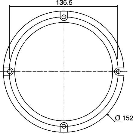 Visaton Lautsprechergitter Rechteckig für Lautsprechergröße 6.5 cm/2.5 in  Schwarz
