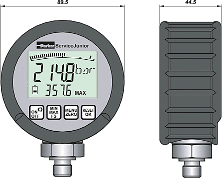 Manómetro Hidráulico De Presión De Agua 0-600bar G 1/4 63mm
