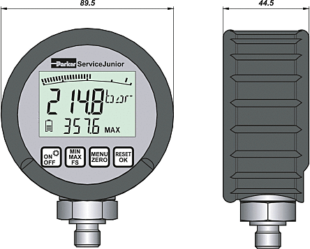 Manometro Digital Parker 0-5800 PSI EMA Service Junior