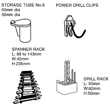 109659, Panneau porte-outils Raaco en Acier