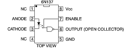 transistor inc devices 6N137(F)  DC Input Toshiba, Transistor Output 6N137(F)