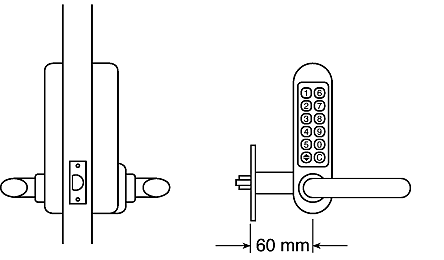 Cerradura con código con sistema mecánico Codelock 510 SS, de Acero  inoxidable, acabado Pulido