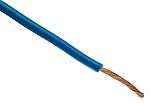 RS PRO Blue 0.75 mm² Hook Up Wire, 18 AWG, 24/0.2 mm, 100m, PVC