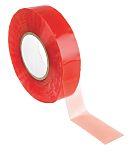 RS PRO F40 Red Double Sided Polyester Tape, 0.2mm Thick, Polyester Backing,  38mm x 50m