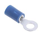 RS PRO, RS PRO Insulated Ring Terminal, M6 Stud Size, 1.5mm² to 2.5mm²  Wire Size, Blue, 534-569