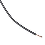 RS PRO Black 2.1 mm² Hook Up Wire, 14 AWG, 50/0.25 mm, 100m, Cross Linked  Polyolefin Insulation
