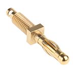 RS components Stackable 4mm Bananna Plug Green Gold Plated RS Price £4.58 Ea 