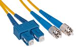 RS PRO SC to SC Simplex Single Mode OS1 Fibre Optic Cable, 9/125μm, Yellow,  1m