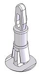 LCBSBM-8-01 ART, Essentra Leiterplattenhalterung Nylon Abstandshalter  selbstklebend 12.7mm x 21.4mm, Auflage 12.7 x 12.7mm, Ø 3.18mm für