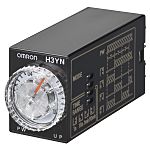 H3CR-A AC24-48/DC12-48, Temporizador multifunción Omron H3CR, 12 → 48 V  dc, 24 → 48V ac, 5A, 2 contactos, tempo. 0.05 s →