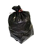 RS PRO Black Plastic Bin Bag, 90L Capacity, 50 per Package