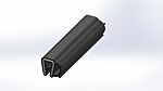 RS PRO Black Aluminium, Nylon Brush Strip, 150mm