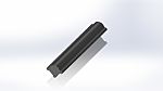 RS PRO Black Aluminium, Nylon Brush Strip, 150mm