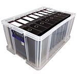 RS PRO 40L Transparent Polymer Large Storage Box, 320mm x 395mm x 500mm