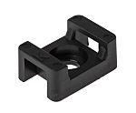 RS PRO Self Adhesive Black Cable Tie Mount 16 mm x 23mm, 9mm Max. Cable Tie Width