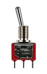 Toggle Switch / Toggle Anahtar, Tek Kutuplu Çift Atımlı (SPDT), 28 V dc'de 5 A, Pano/Panele Monte, Mandallama