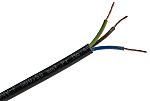 RS PRO, 2183Y, 100m 3 Core, Black PVC Power Cable +70°C