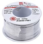 Hilo de soldar RS PRO de 0.71mm, fusión a: 183°C, composición: Sn 60%, Pb 40%, peso 250g