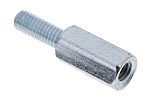 RS PRO Standoff, M3 x M3 Thread, 10mm Body, Steel, Male/Female, 8mm Stud