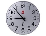 Reloj  de pared blanco RS PRO, Ø 420mm , radiocontrolado , suministrado con 4 pilas AA