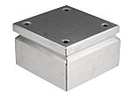 RS PRO Unpainted Stainless Steel Terminal Box, IP66, 150 x 150 x 80mm