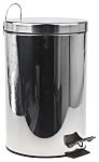 RS PRO 12L Chrome Pedal Stainless Steel Waste Bin