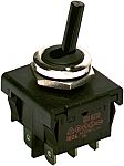 Marquardt Toggle Switch, Panel Mount, On-Off, DPDT, Tab Terminal