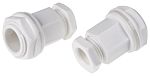 RS PRO White Plastic Cable Gland, M20 Thread, 4mm min., 7mm max., IP55