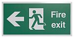 Polyester Fire Exit Left, Fire Exit, English, Exit Sign