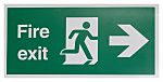 Polyester Fire Exit Right, Fire Exit, English, Exit Sign