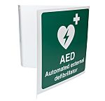 RS PRO Polyester Green/White First Aid Sign, H200 mm W400mm