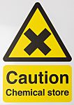 RS PRO Self-Adhesive Biological Hazard Hazard Warning Sign (English)