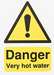 RS PRO Self-Adhesive General Hazard Hazard Warning Sign (English)