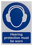 RS PRO Polyester Mandatory Ear Protection Sign With English Text