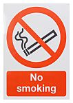 Polyester No Smoking Prohibition Sign, No Smoking, English