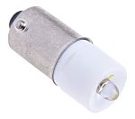 Žárovka indikátoru barva světla Bílá, objímka žárovky: BA9s jednočipový, průměr: 10mm, 60V ac/dc