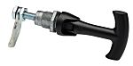 RS PRO Black Zinc Die Cast Lock, T-Handle