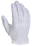 RS PRO ESD PU Tips White Polyester General Purpose, Sweat Absorbent Work Gloves, Size M