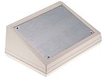Caja de consola RS PRO, de ABS de color Blanco, con frontal inclinado, 127.37 x 178.14 x 73.56mm