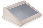 Caja de consola RS PRO, de ABS de color Blanco, con frontal inclinado, 203.2 x 254.01 x 101.6mm