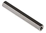 RS PRO Standoff, M3 x M3 Thread, 40mm Body, Brass, Female/Female