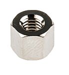 RS PRO Standoff, M4 x M4 Thread, 6mm Body, Brass, Female/Female