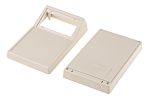RS PRO White ABS Handheld Enclosure, Integral Battery Compartment, Display Window, 146.1 x 91.5 x 52.9mm