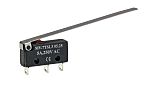 RS PRO Long Hinge Lever Micro Switch, Solder Terminal, 5A, CO, IP40