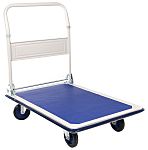 RS PRO Foldable Flatbed Steel Platform Trolley, 608 x 907 x 870mm, 300kg Load