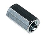 18mm Bright Zinc Plated Steel Coupling Nut, M6